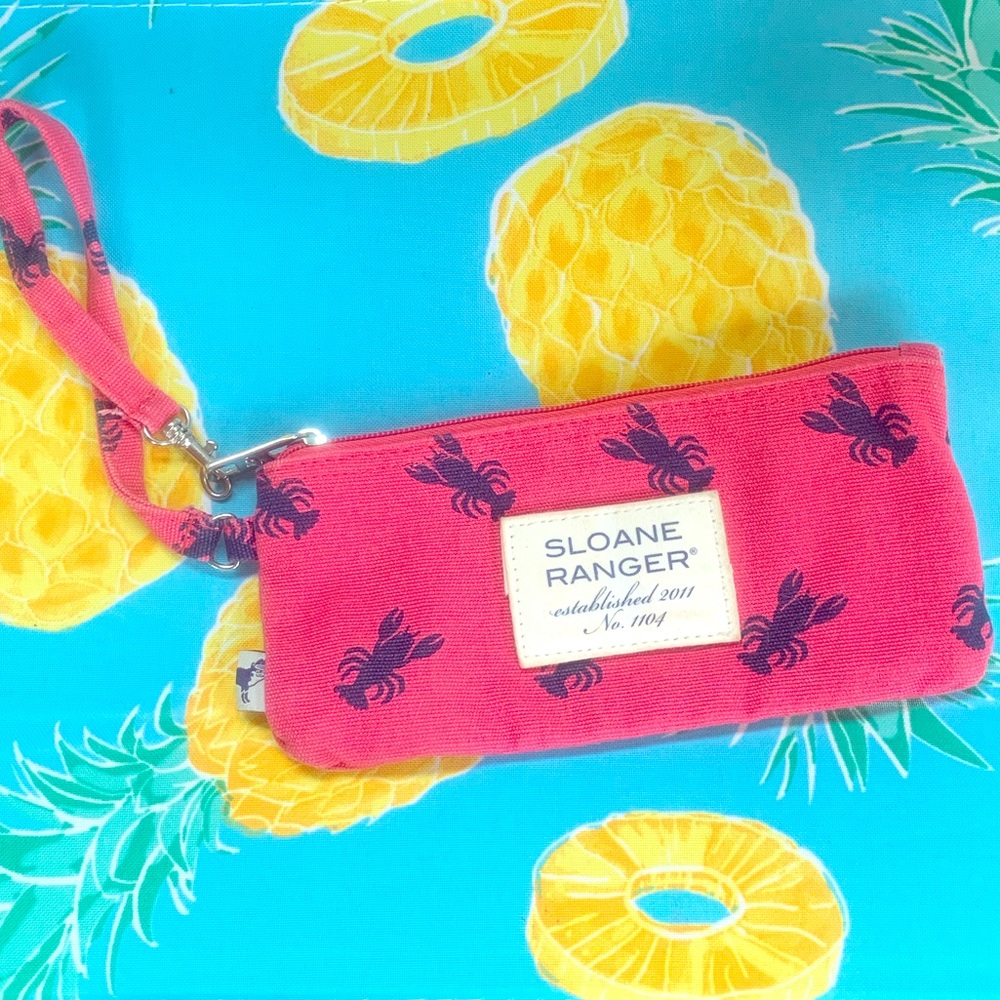 Red Lobster clutch make up bag ID holder wallet